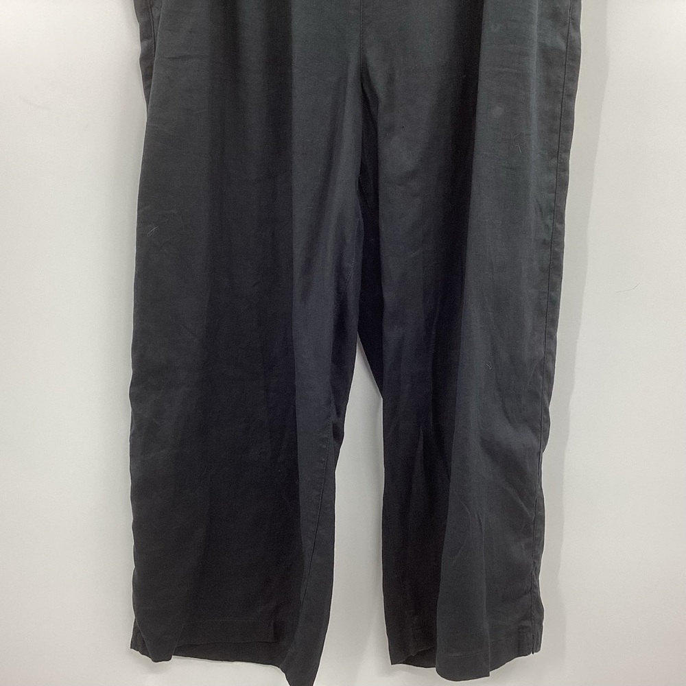 *** Cynthia Rowley Black Linen Pants *** XL - Picture 3 of 8